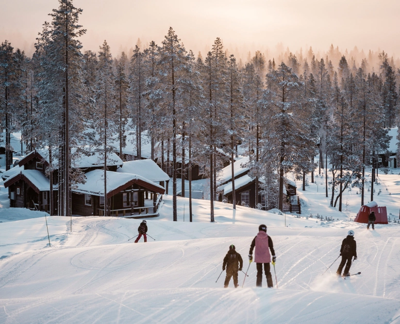 Skidåkning i Idre fjäll vid Chillouthouse.
